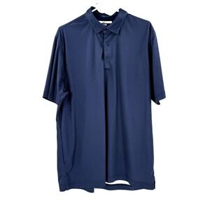 Greg Norman ML75 Golf Polo Men's Shirt Play Dry Geometric Activewear Large Blue